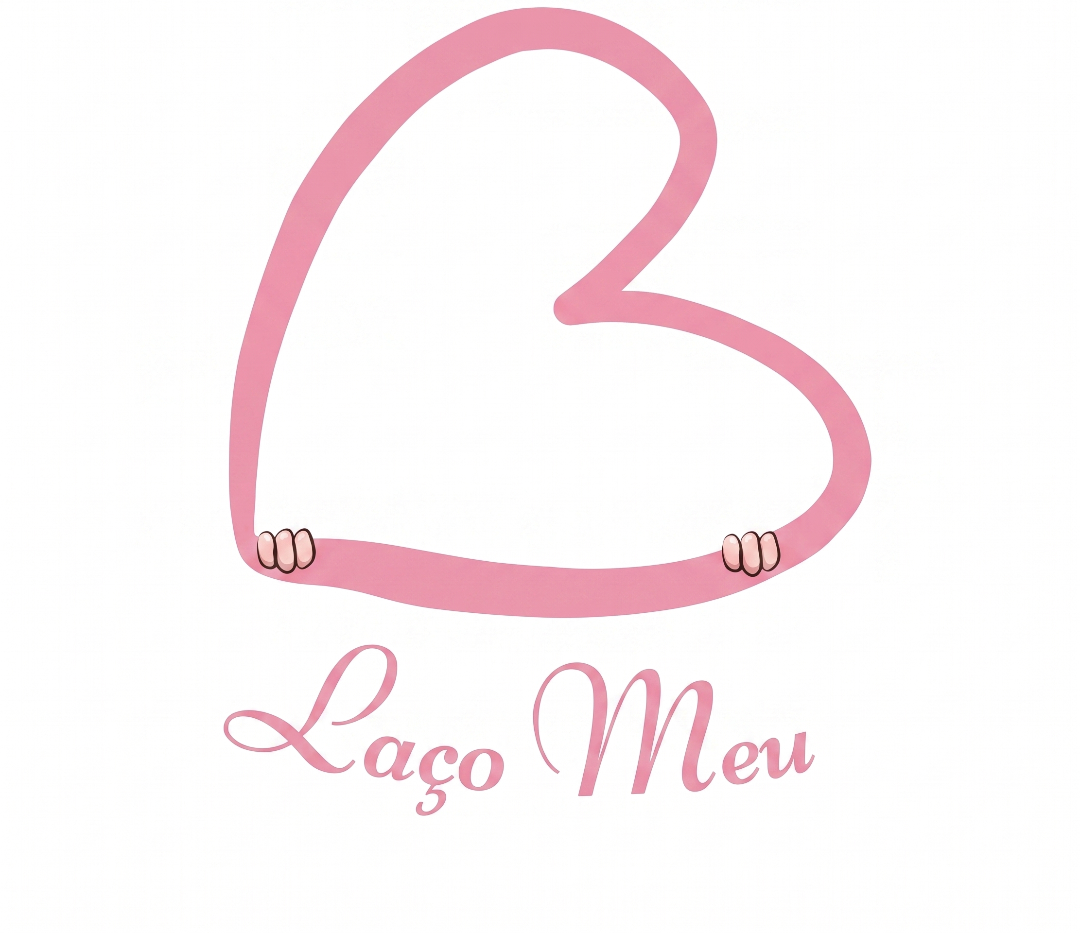 Coração com Mãos Laço Meu